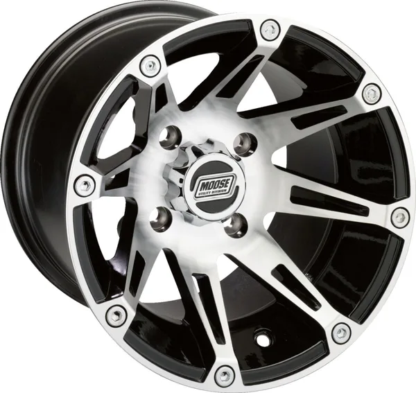 Moose Offroad 387X black and machined quad wheel from the QuadParts catalogue